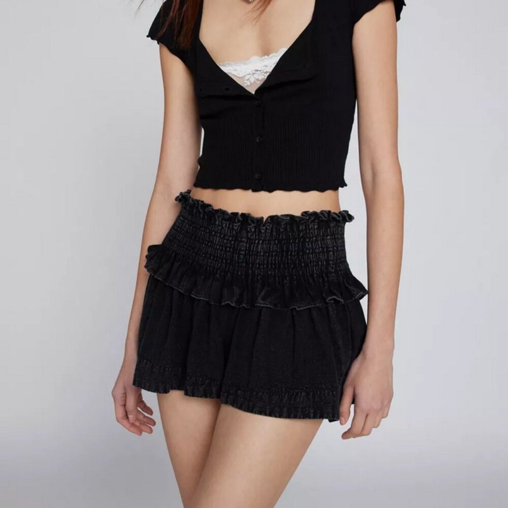NWOT Kimchi Blue Aria High-Rise Linen Micro Short